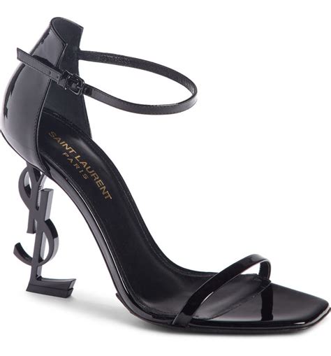 ysl heels black and silver